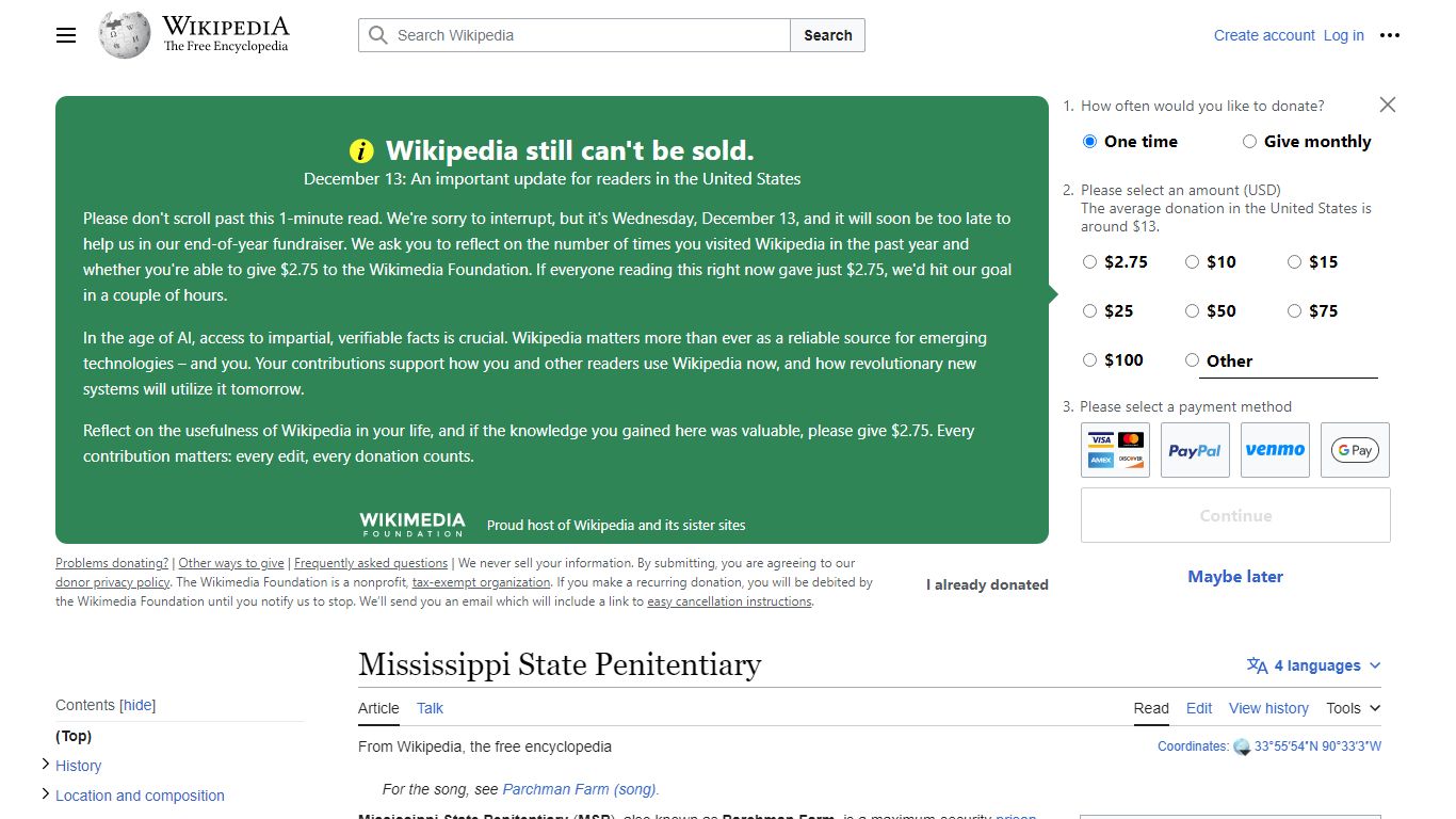 Mississippi State Penitentiary - Wikipedia